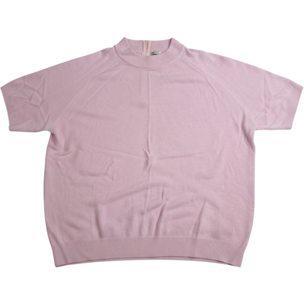 White Stag Pink Candy Short Sleeve Mock Neck Knit Sweater XL W5515463